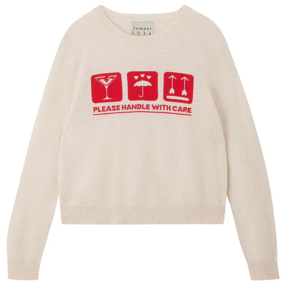 Cashmere Care Crew in Oatmeal