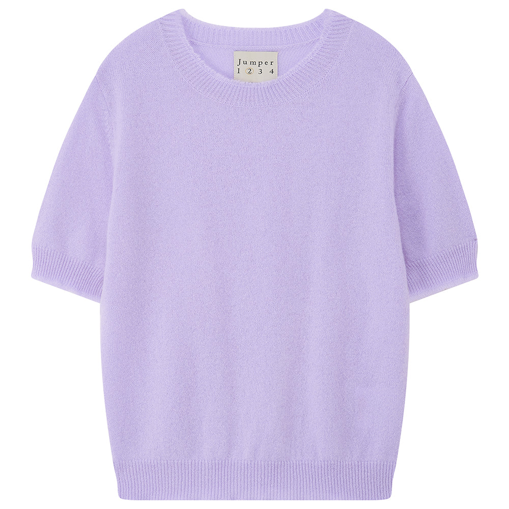 Cashmere Distressed T Shirt in Lilac