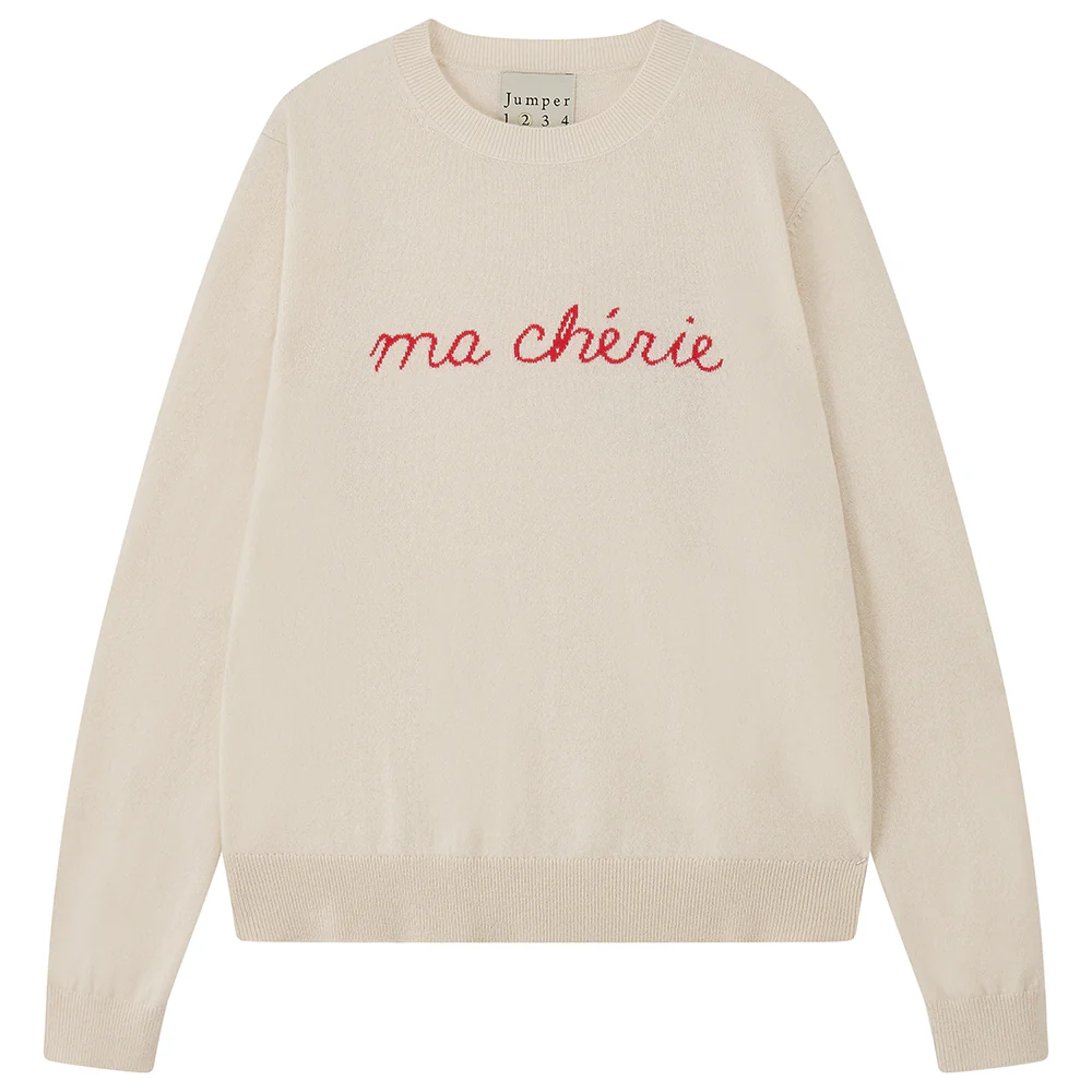 Cashmere Ma Cherie Crew in Oatmeal