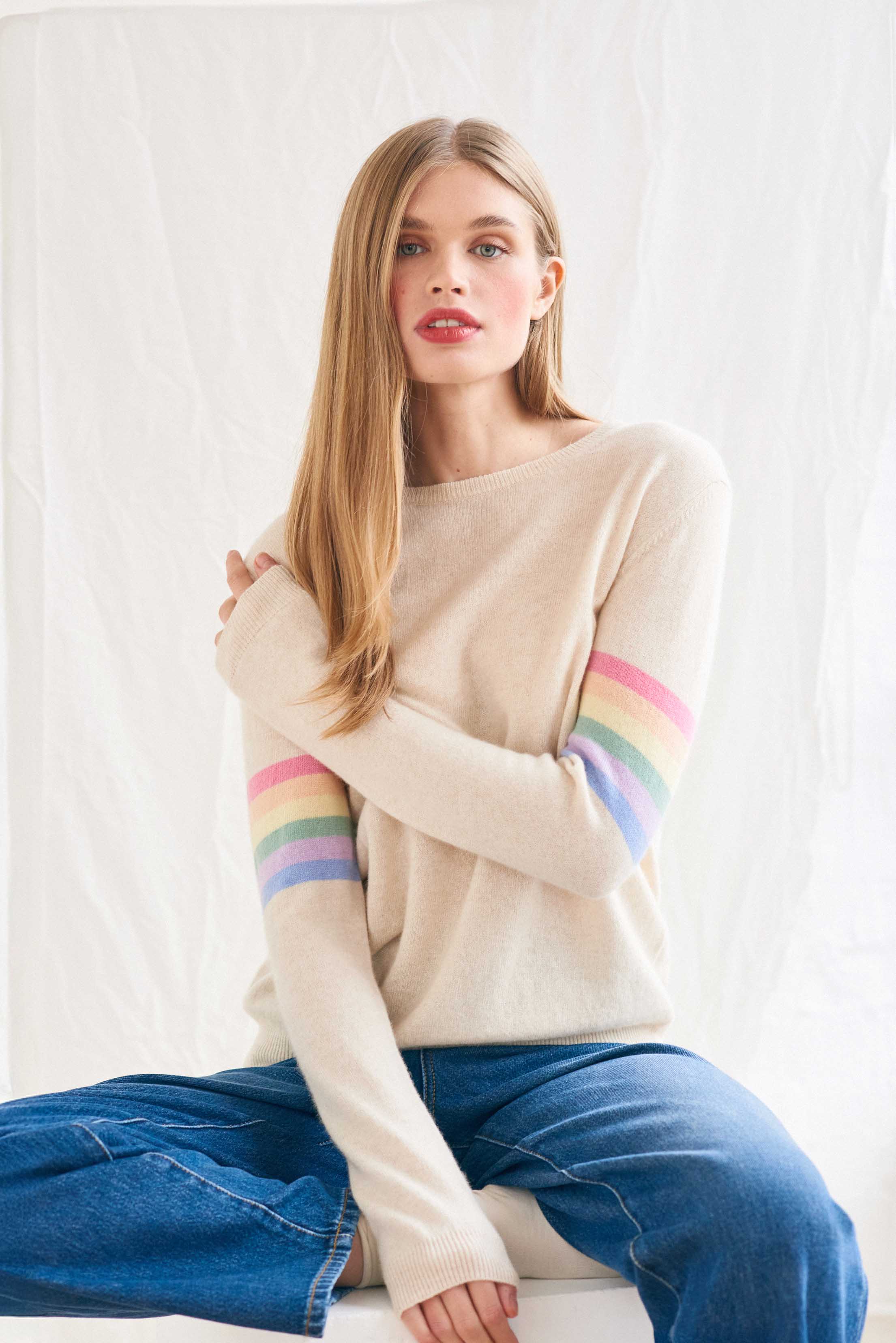 Cashmere Rainbow Arms in Oatmeal - Image 2